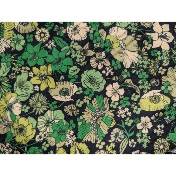 Zara Green Floral Print Flowy Flare Pants Size Large - Picture 2 of 4